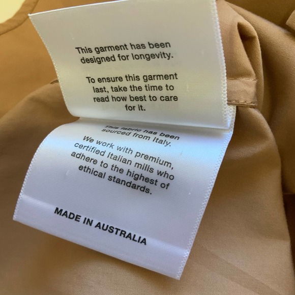 ESSE Studios Edition no. 4 Beige Tan Button Down Cotton Blouse sz 4 - Picture 8 of 8